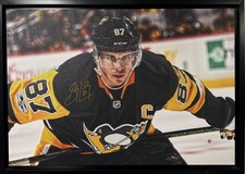 Sidney Crosby Autographed Canvas Face-off 20X29 Frameworth COA