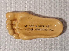 Vintage “I Got a Kick Out of Stone Mountain Ga.” Souvenir Ceramic Foot Ashtray