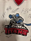 ECHL Trenton Titans Signed XL White Hockey Jersey 2000-01