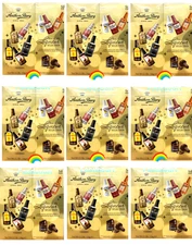 9 Boxes Anthon Berg Dark Chocolate Liqueur Liquor filled Bottles 64ct 2.2lb Each