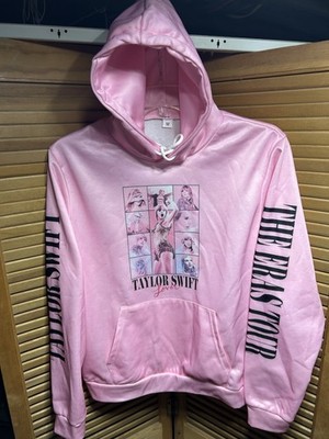 Taylor Swift Size M Hoodie Eras Tour Long Sleeve Pink Pullover , Pockets