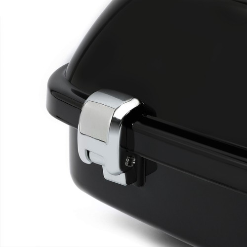 Black Razor Pack Luggage Trunk w/ Rack Latch For Harley Touring FLHT 14-25 - Picture 7 of 15