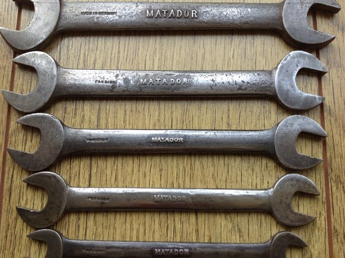7 Vintage Matador Super Chrom Maulschlüssel 1/2" bis 1/16" Whitworth. - Bild 3 von 9
