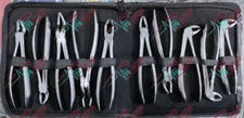 10 pcs Dental Tooth Extracting Plier Adult Surgical Extraction Forceps Kit