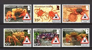 ASCENSION ISLAND 2018 LAND CRABS sg1280 1285 SUPERB MNH SET