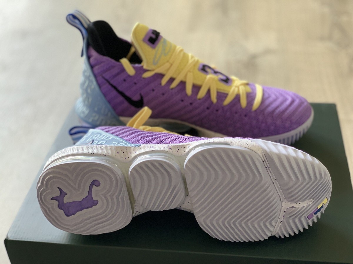 Nike LeBron 16 Lakers Heritage Sneaker Sz 10.5 Nike LeBron 16 Shoes Lakers Heritage 11 (44) | Mercari main image 3