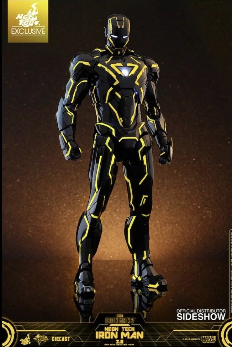 Hot Toys Iron Man 2 Neon Tech Iron Man Mark IV 1/6th Scale SDCC