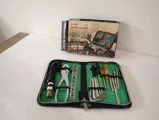 Vintage 24pc Handy -Man  Tool Kit  made in Hong Kong with Case.