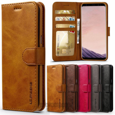 New Magnetische Flip Leder Brieftasche Karten Hülle für Huawei Samsung iPhone