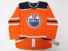 EDMONTON OILERS AUTHENTIC ORANGE ADIDAS HOCKEY JERSEY SIZE 52