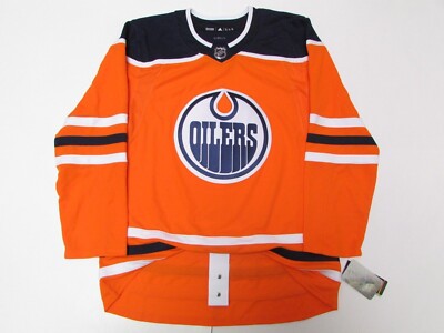 EDMONTON OILERS AUTHENTIC ORANGE ADIDAS HOCKEY JERSEY SIZE 52