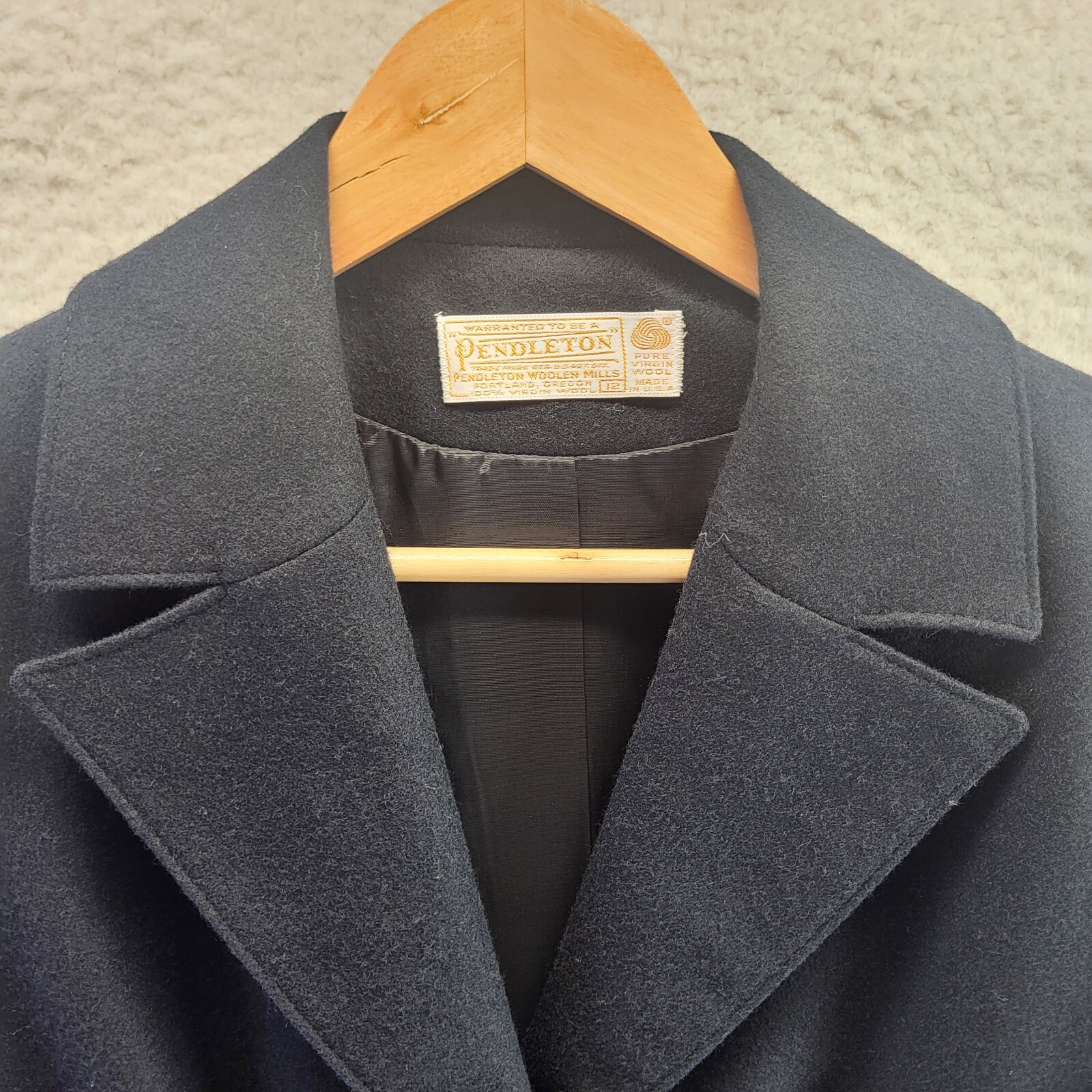 Pendleton Vintage Virgin Wool Double Breasted Bla… - image 8