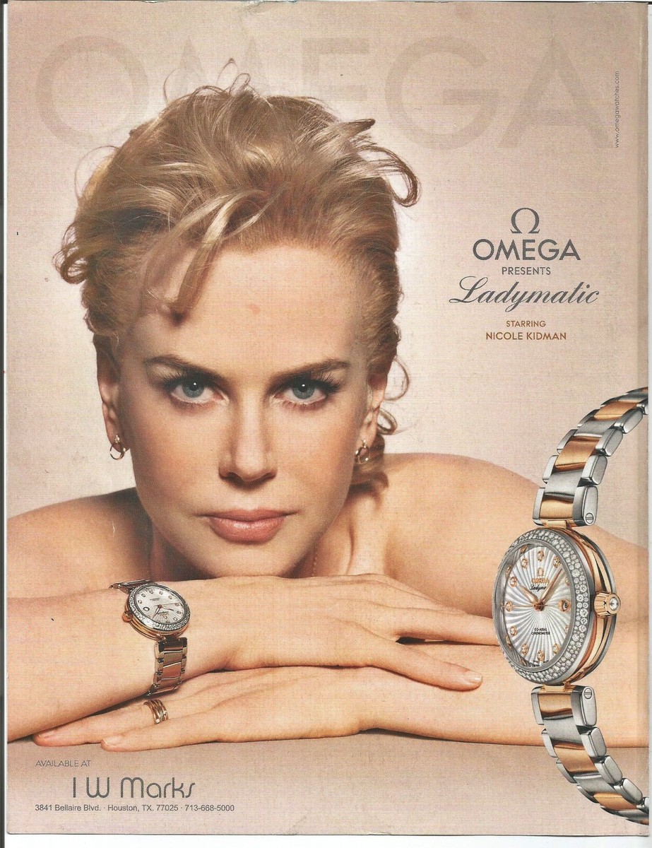 2013 Nicole Kidman Omega Watch Ladymatic Original Print Ad
