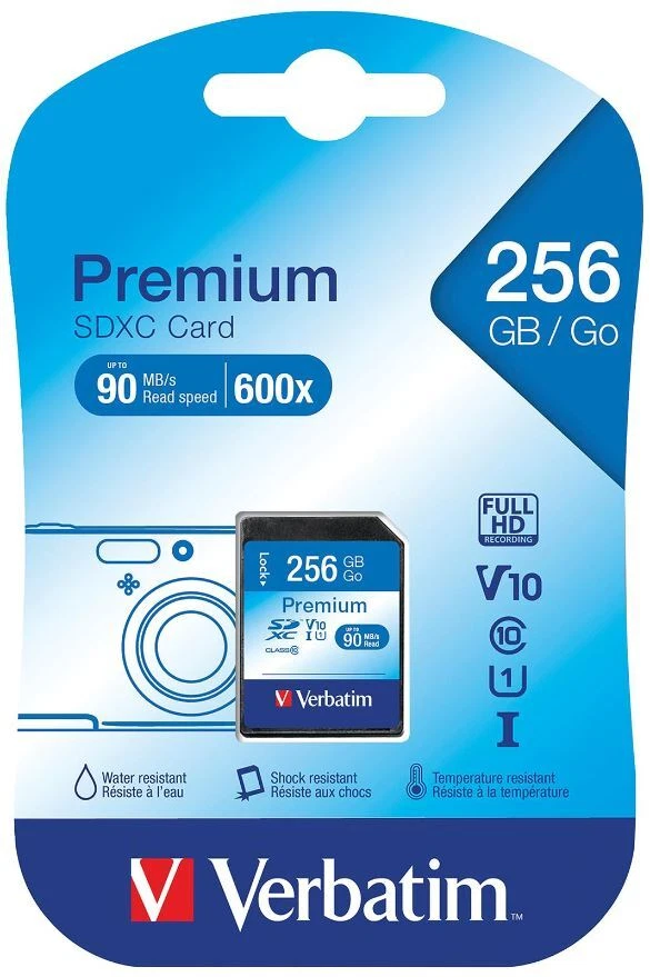 VERBATIM - Premium U1 SDXC Memory Card, 256GB up to 90MB/s - Image 3 of 3