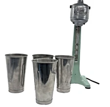 1930 Hamilton Beach Arnold Milkshake Mixer 17 w/ 4 cups (halco, vollrath, hamil)