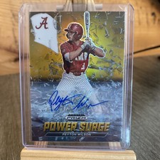 2022 Prizm Draft Picks Peyton Wilson Power Surge Gold Prizm Auto #/10 Alabama