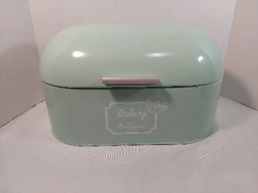 Metal Bread Box Reproduction Hinged with Handle Pistachio Green
Opens in a new window or tab