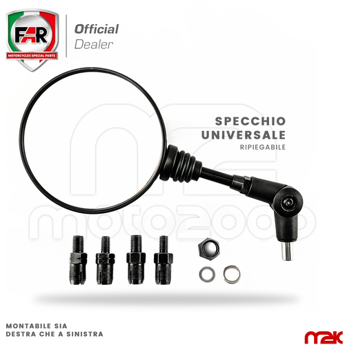 Specchietti Manubrio Moto FAR New Bar End OMOLOGATI
