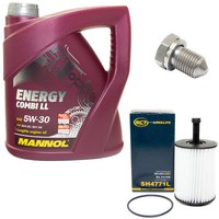 MotoröL Set ÖLfilter SH4771L 5W30 4Liter + ÖLablassschraube FüR Audi Seat Skoda