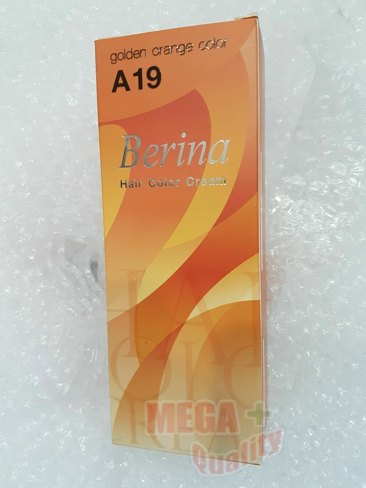 2 x Berina A19 Golden Orange Permanent Hair Dye Color Cream + Developer - Image 4 of 4