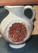 Vintage Stoneware ceramic Pitcher Vase West Germany Dumler Breiden Big Large