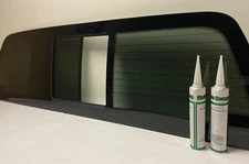 Fit 2008-2016 Ford F250 F350 Back Glass Power Ready Slider (Flush Fit) w/Heat