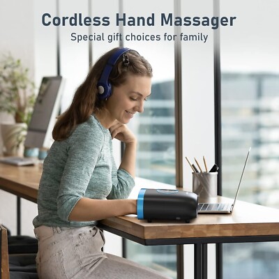 Cordless Hand Massager Heat Compression Arthritis Carpal Tunnel FSA/HSA. Granma 