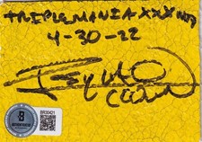 Anillo Psycho Clown Firmado 2.5x3.5 Usado Lucha Libre AAA Lona Mat Muestra Certificado de Autenticidad BAS
