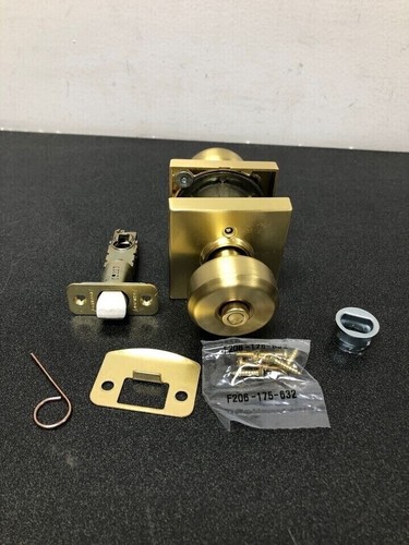 (Lot of 6) Schlage F40 BWE 608 COL Bowery Privacy Door Knob Set Brass - 第 2/2 張圖片