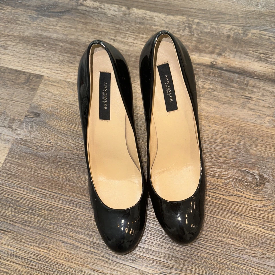 ANN TAYLOR | Zapatos de vestir/tacones para mujer | Charol | Negro | Talla 7 Foto 4 de 4