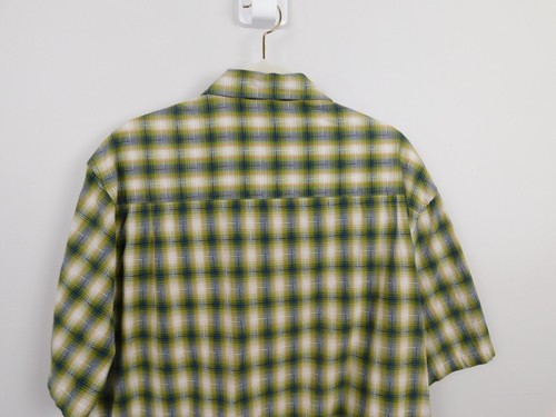 Horny Toad Shirt Mens XL Button Up Plaid Short Sleeve Collared Organic Cotton - Picture 6 of 7