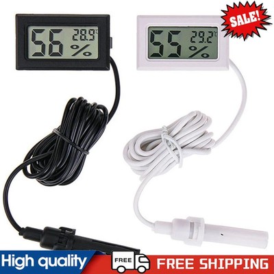 Kleine Temperatur Luftfeuchtigkeit Messgeräte LCD Display Fahrenheit für Gewächshaus Babyzimmer