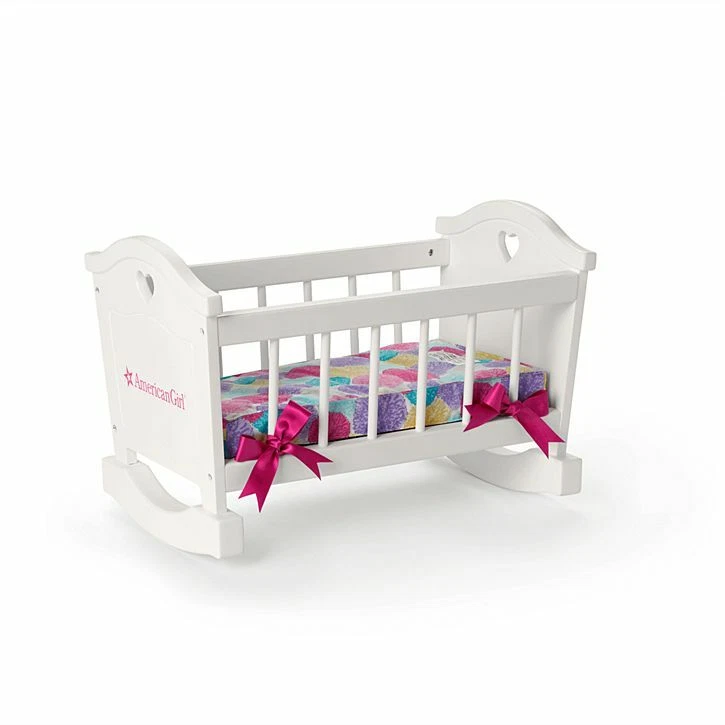American Girl Bitty Baby Wooden ROCKING CRADLE for 15