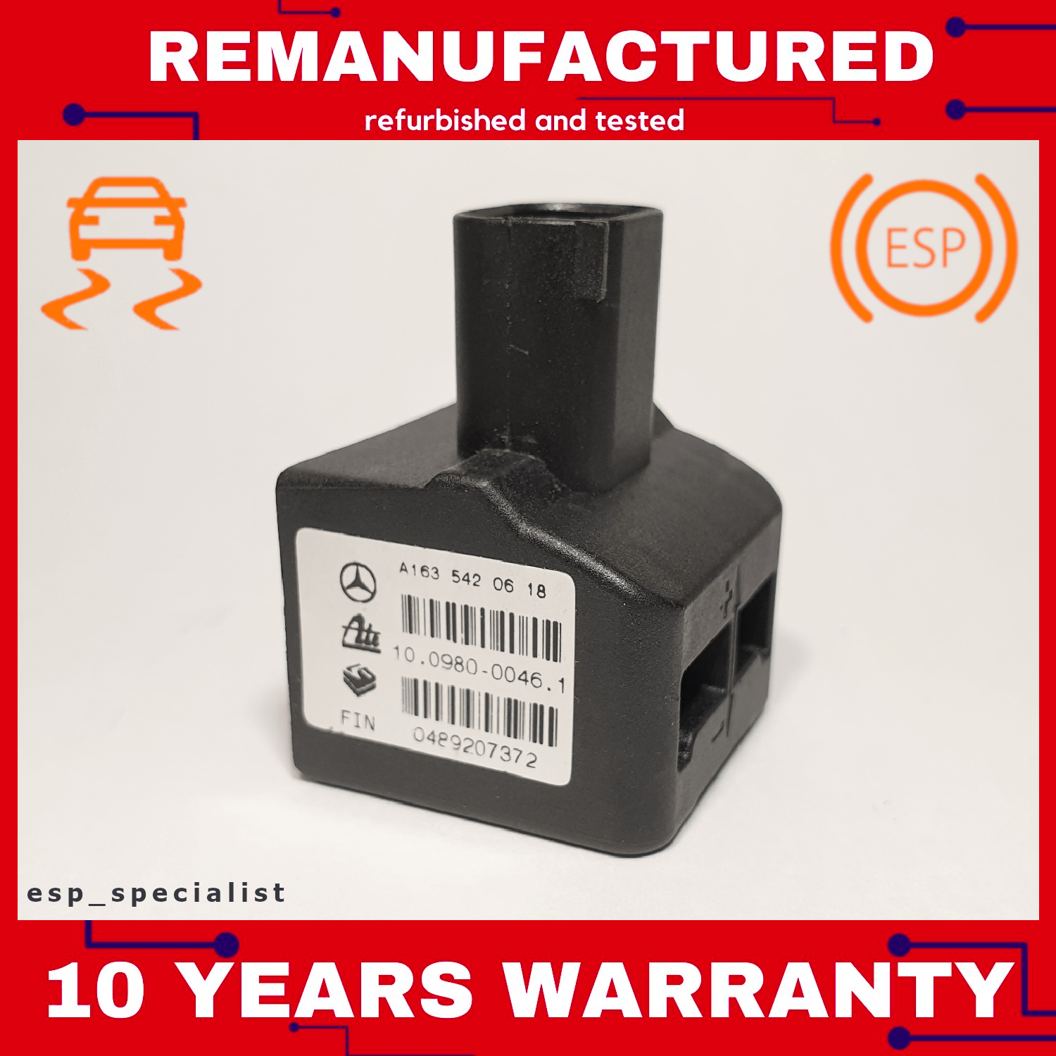 Mercedes ML, SLK, CLK, C ESP Lateral Acceleration Sensor A1635420618 eBay