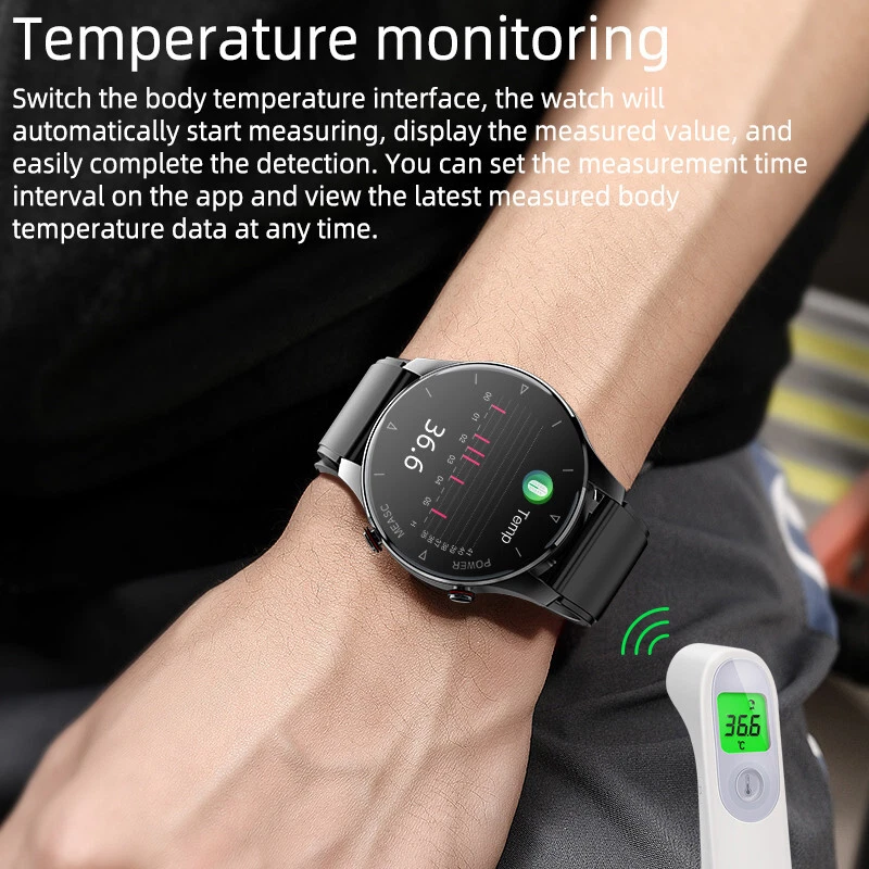 Air Pump Airbag True Accurate Blood Oxygen Pressure Smart Watch Temperature New - Image 2 of 4