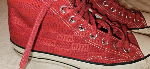 KITH x CONVERSE RED CHUCK TALYOR ALL STAR 70 高帮运动鞋女式 9 男式 7 - 第 18 张/共 19 张