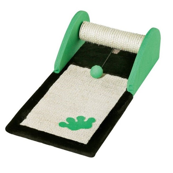 RASCADOR / TABLA PARA ARAÑAR 55x25x14CM VERDE Y  NEGRO FLAMINGO 34235 NUEVA