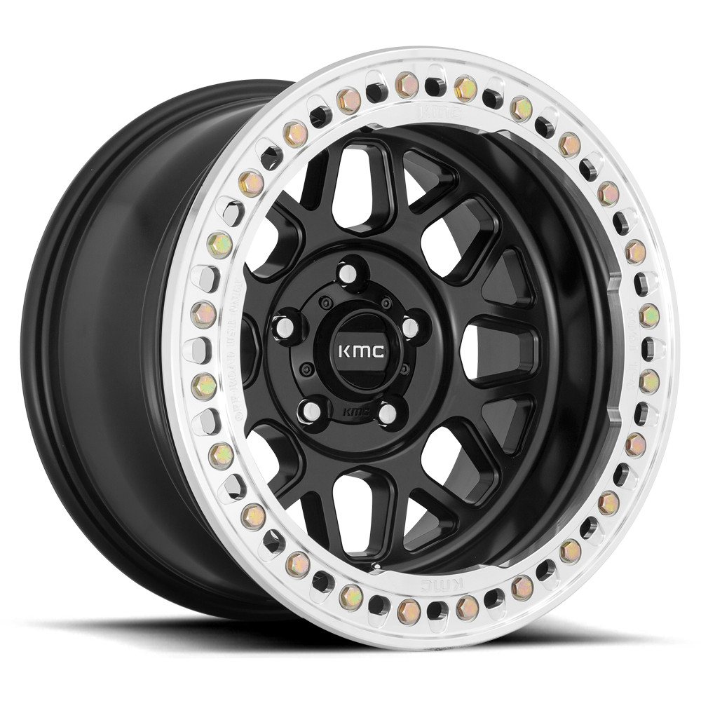 17 Inch Wheel Rim Black FOR Jeep Wrangler JK JL Rubicon KMC KM235 BEADLOCK -38mm