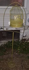 Vintage Antique Hendryx  Bird Cage With Original Cast Iron Stand free shipping