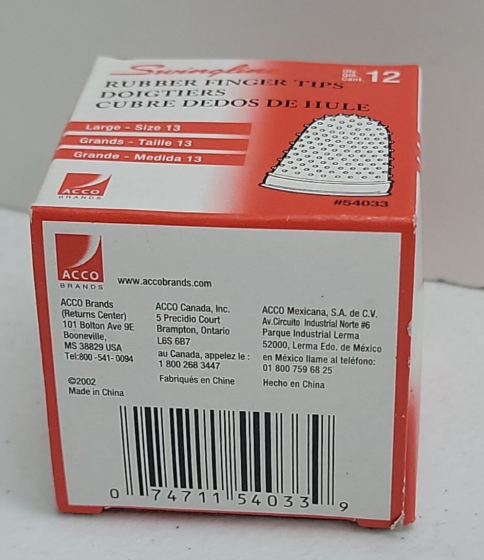 Swingline Large Rubber Finger Tips, Size 13, 12Pack, (S7054033C) eBay