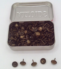 Vintage Bronze Brass Flower Shape Upholstry Tacks Lot of 144