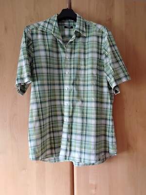 Walbusch Herren Hemd  Halbarm Comfort Fit Extraglatt Gr.41/42 100% Baumwolle