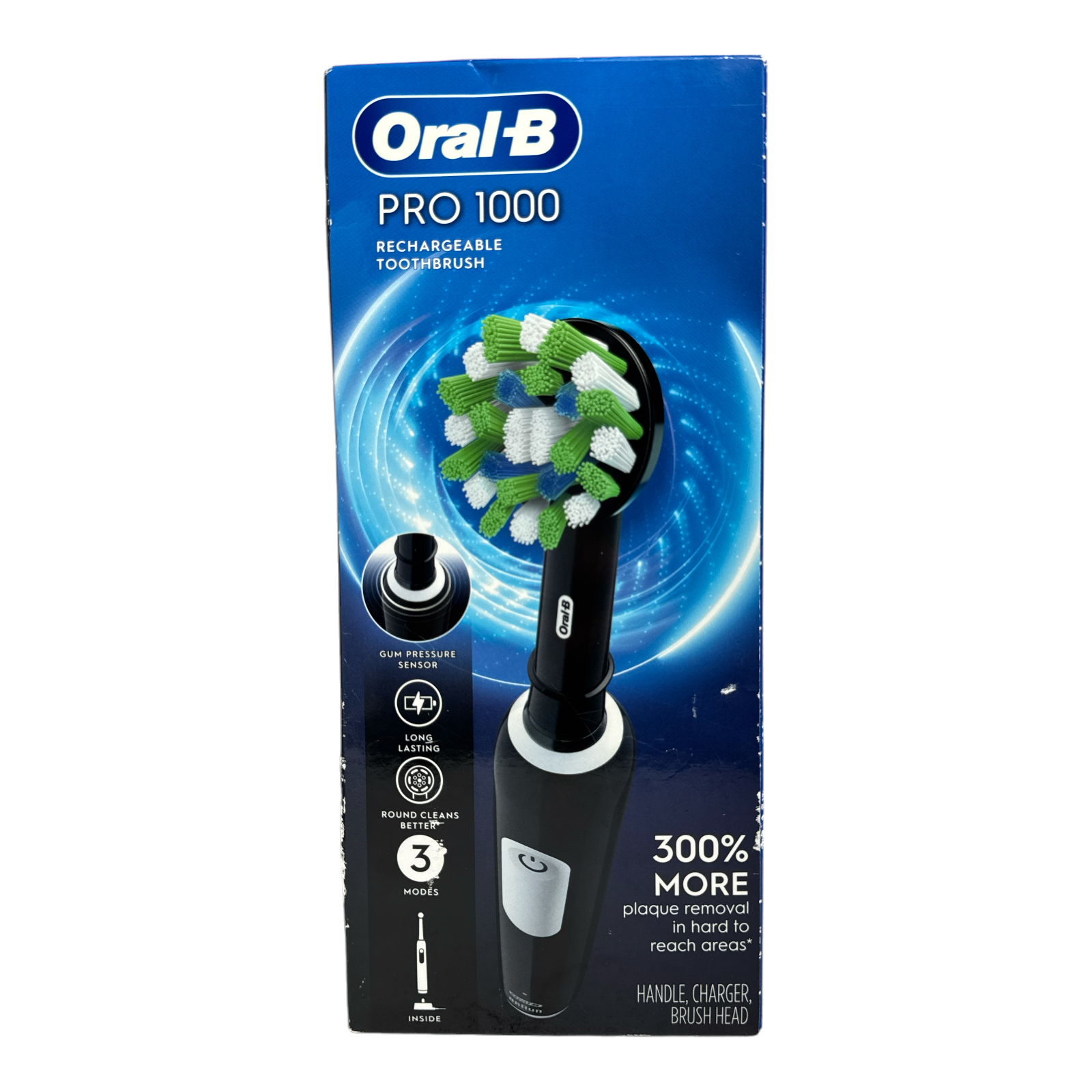 Oral B Pro 1000 Black Rechargeable Toothbrush Type 3757 -New In Box-