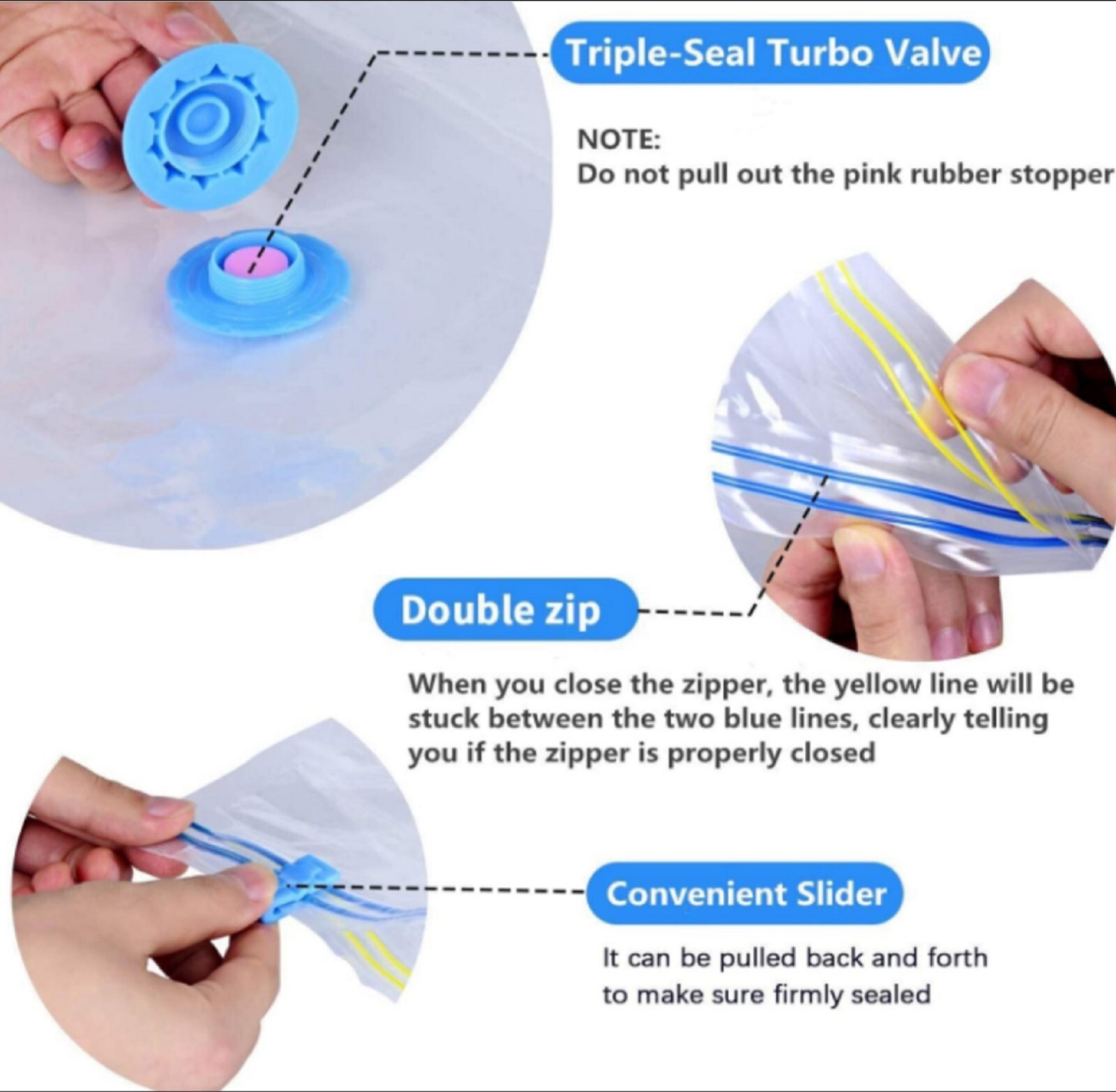 Vacuum Storage Clothes Cube Bags Medium Space Saving Airtight Bag 70 x