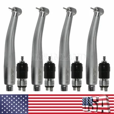 4*NSK Style Dental High Speed Push Turbine Handpiece with 4 Holes Quick Coupler