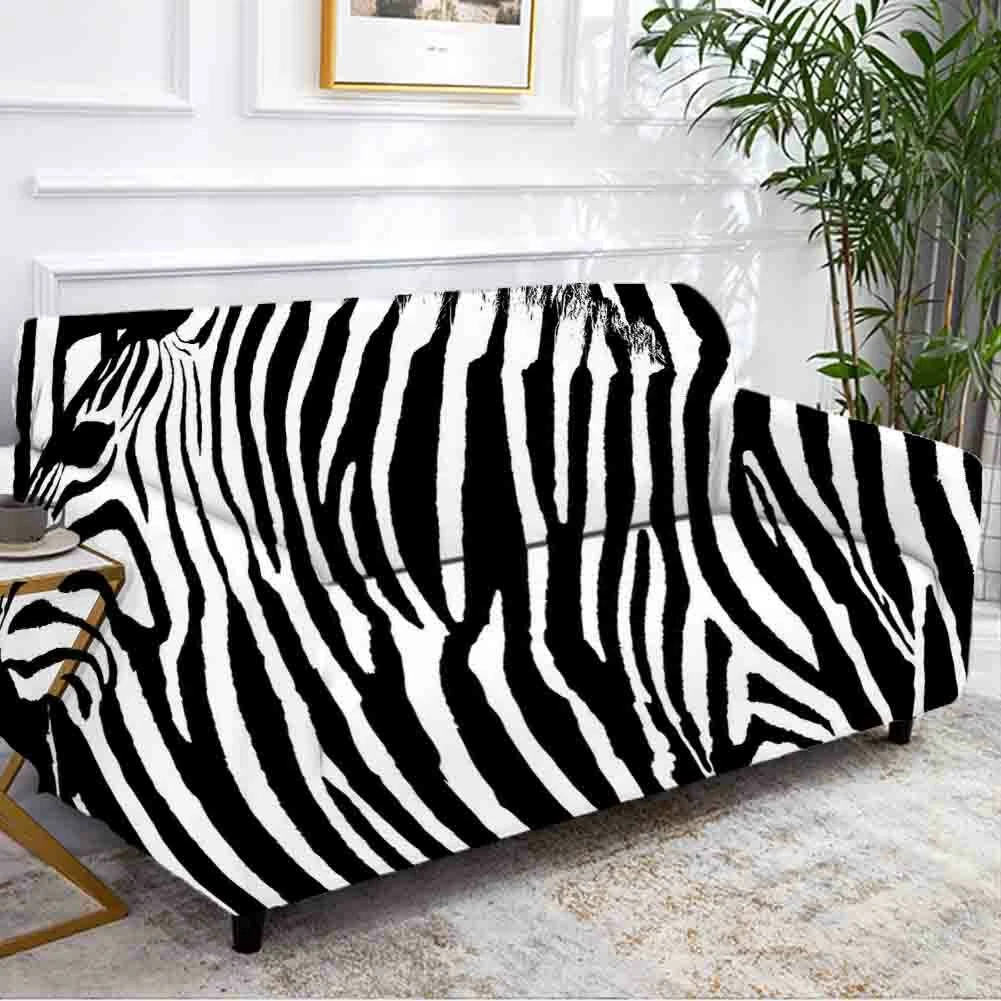 Zebra Opportunity Stretch Sofa Cover Lounge Couch Slipcover Recliner Protector