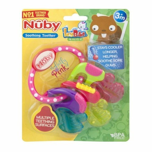 nuby ice gel baby teether keys
