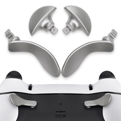 4 Pcs Metall Back Paddles für ps5 Edge Controller Konfiguriert Rücktasten-Silber