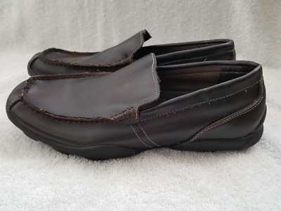 Perry Ellis Brown Leather Slip-On Loafers with Metal Bit s-l400.jpg main image 4