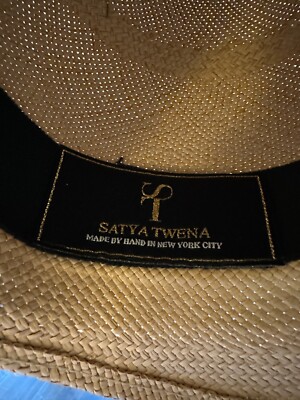 Satya Twena Caramel Fedora straw Hand-made Hat Satya Twena 278321 Caramel Fedora straw hat size Medium | eBay main image 3